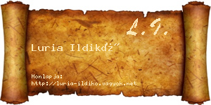 Luria Ildikó névjegykártya