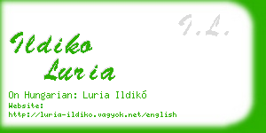 ildiko luria business card